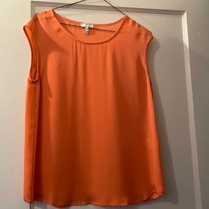 Joie Orange Silk Blouse